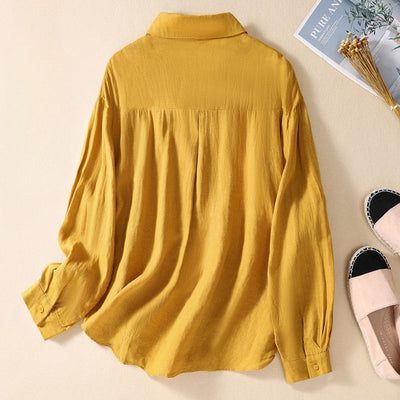 Laurienne™ | Blusa bordada con cuello clásico