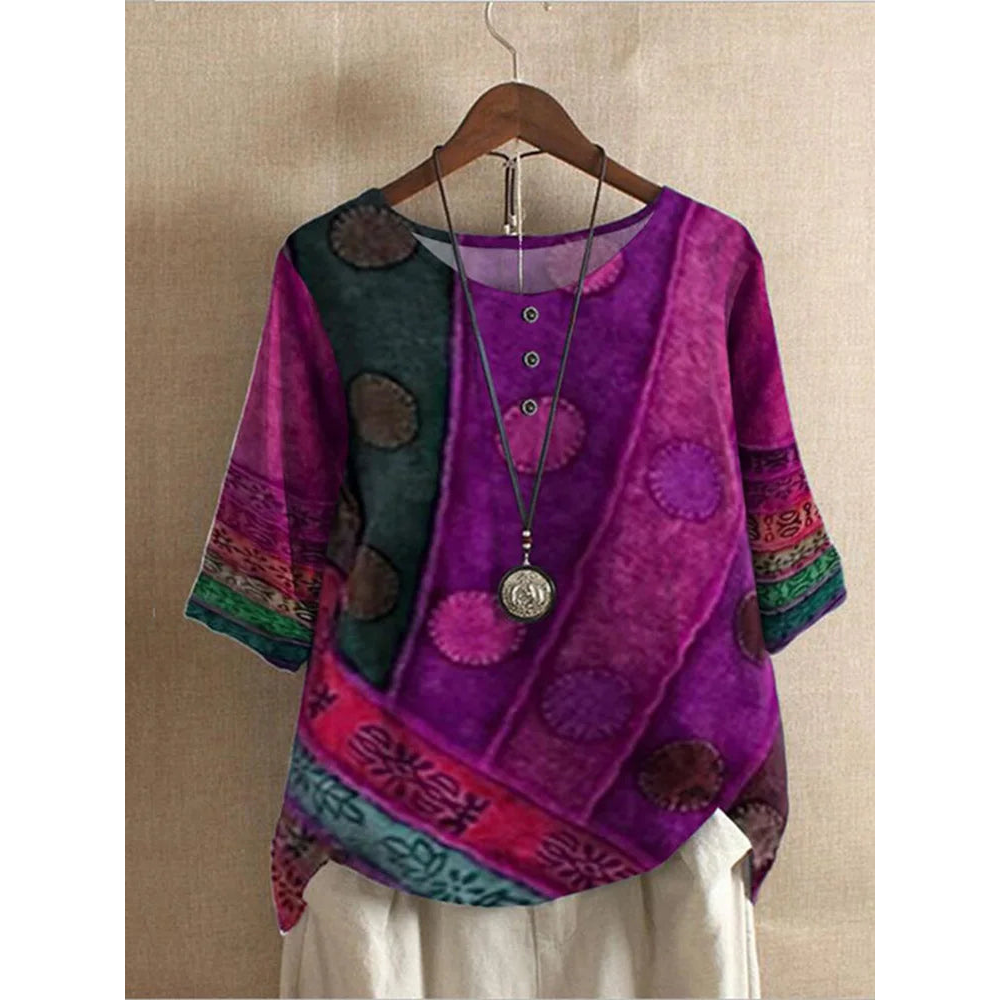 Valarie - Top bohemio colorido