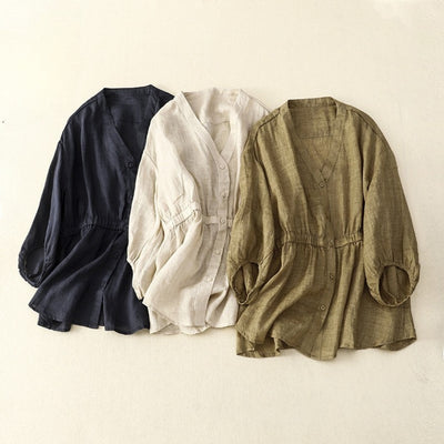 Laurienne™ | Blusa ajustada con botones