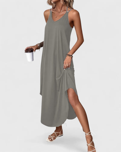 Anaelle - Camisola larga y fluida con tirantes finos