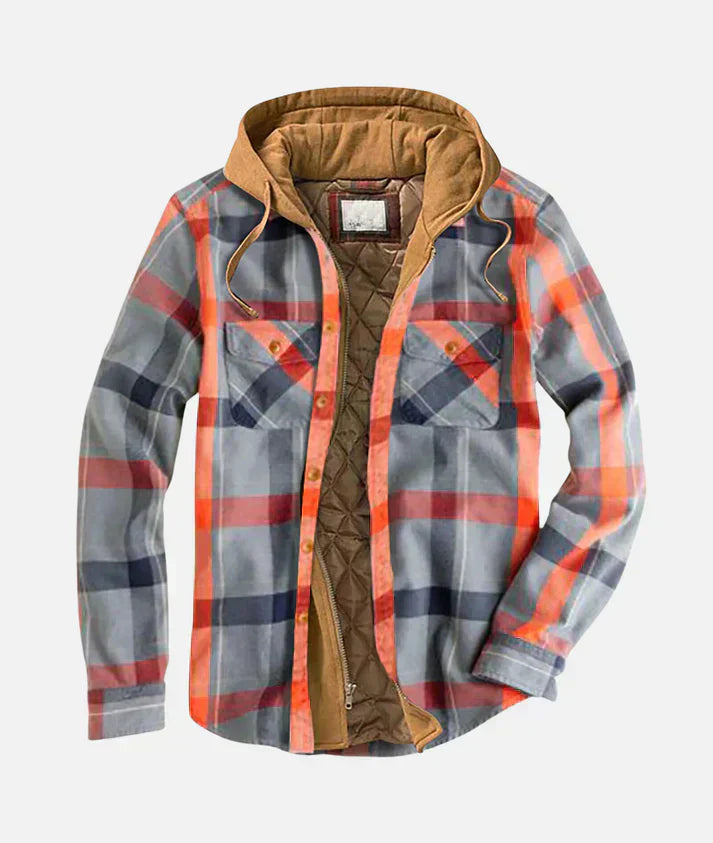 Alain – Chaqueta a cuadros con patchwork