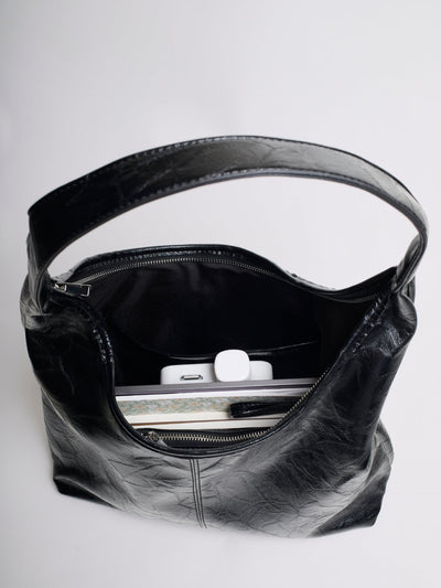 Bolso de mano Scarlett de piel desgastada