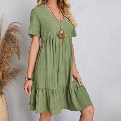 Natacha™ | Vestido fluido y favorecedor con textura plisada