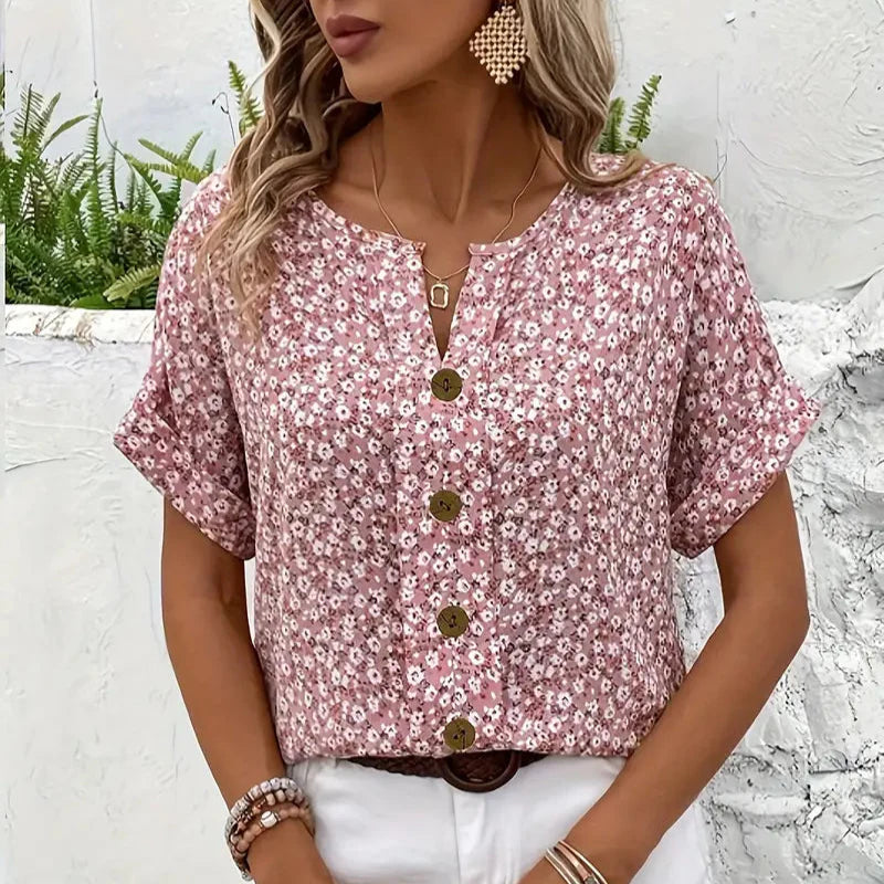 Verna | Blusa elegante con estampado floral