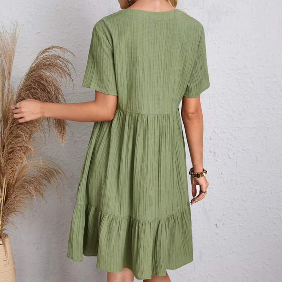 Natacha™ | Vestido fluido y favorecedor con textura plisada