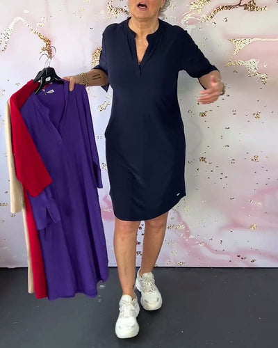 Celeste | Vestido casual con cuello en V