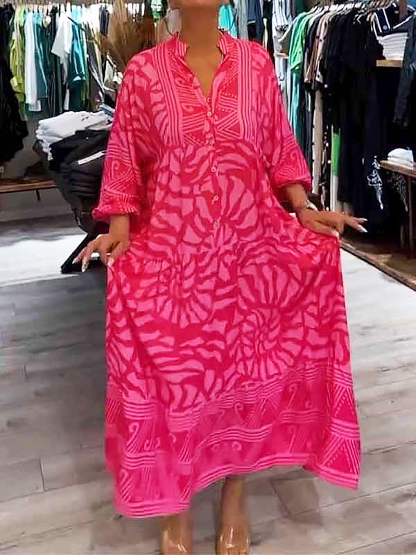 Mira | Vestido estampado con cuello en V (Casi agotado)