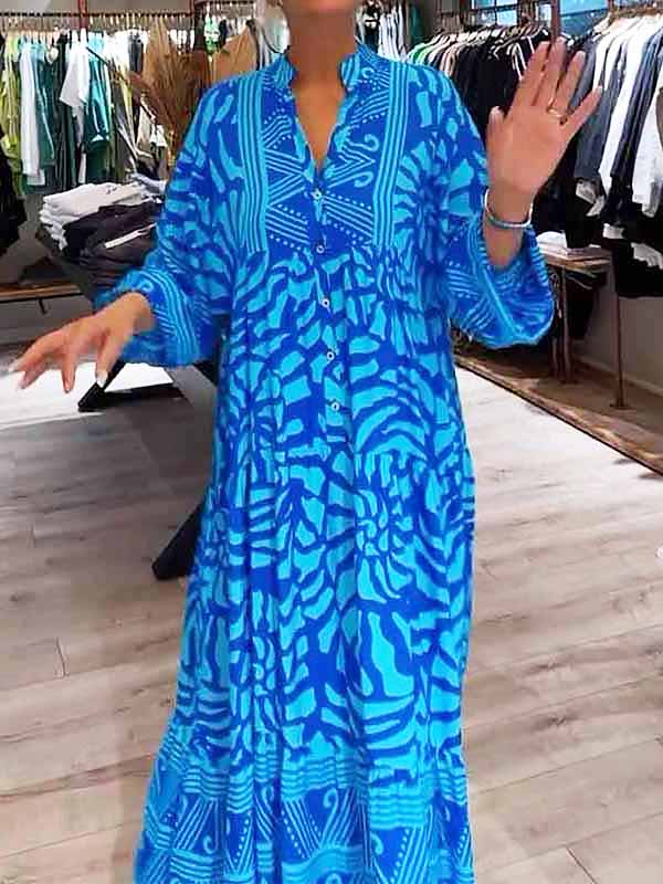 Mira | Vestido estampado con cuello en V (Casi agotado)