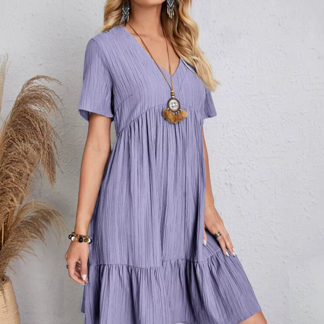 Natacha™ | Vestido fluido y favorecedor con textura plisada