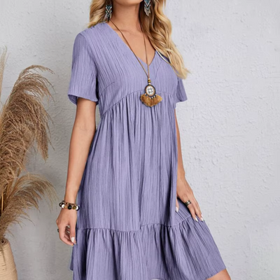Natacha™ | Vestido fluido y favorecedor con textura plisada