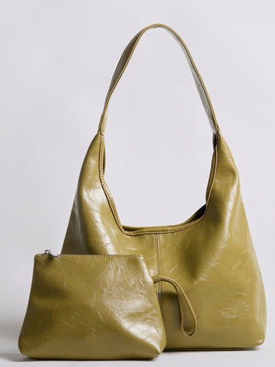 Bolso de mano Scarlett de piel desgastada