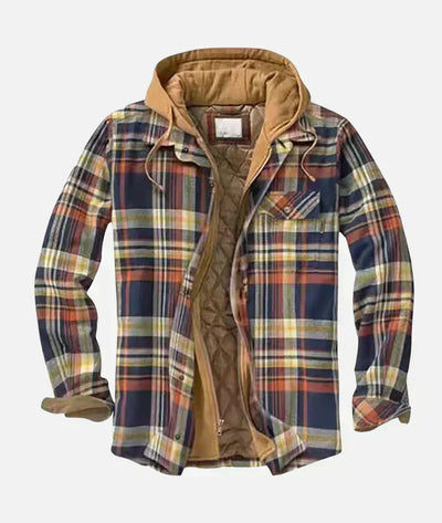 Alain – Chaqueta a cuadros con patchwork