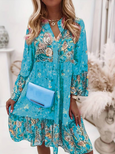 Gabriella | Elegante vestido bohemio con estampado floral
