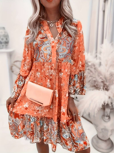 Gabriella | Elegante vestido bohemio con estampado floral