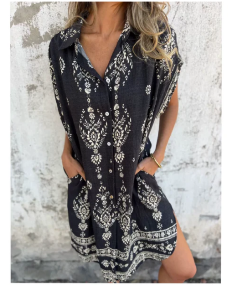 ORONE - VESTIDO HOLGADO ESTAMPADO