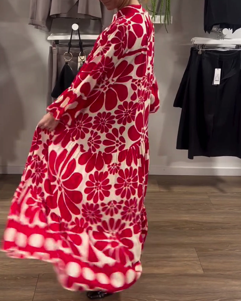 Cora™ | Elegante vestido largo estampado
