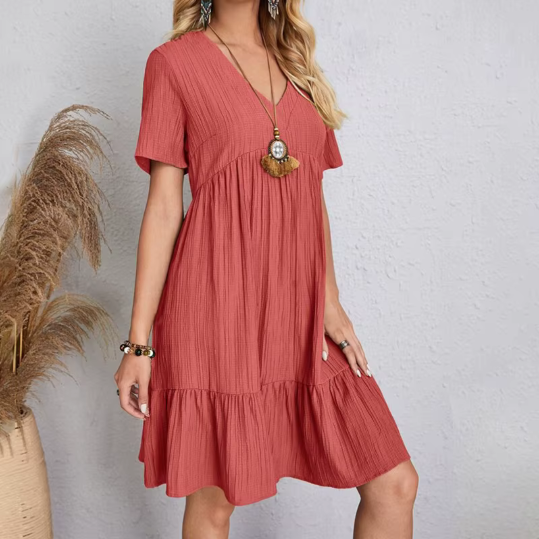 Natacha™ | Vestido fluido y favorecedor con textura plisada