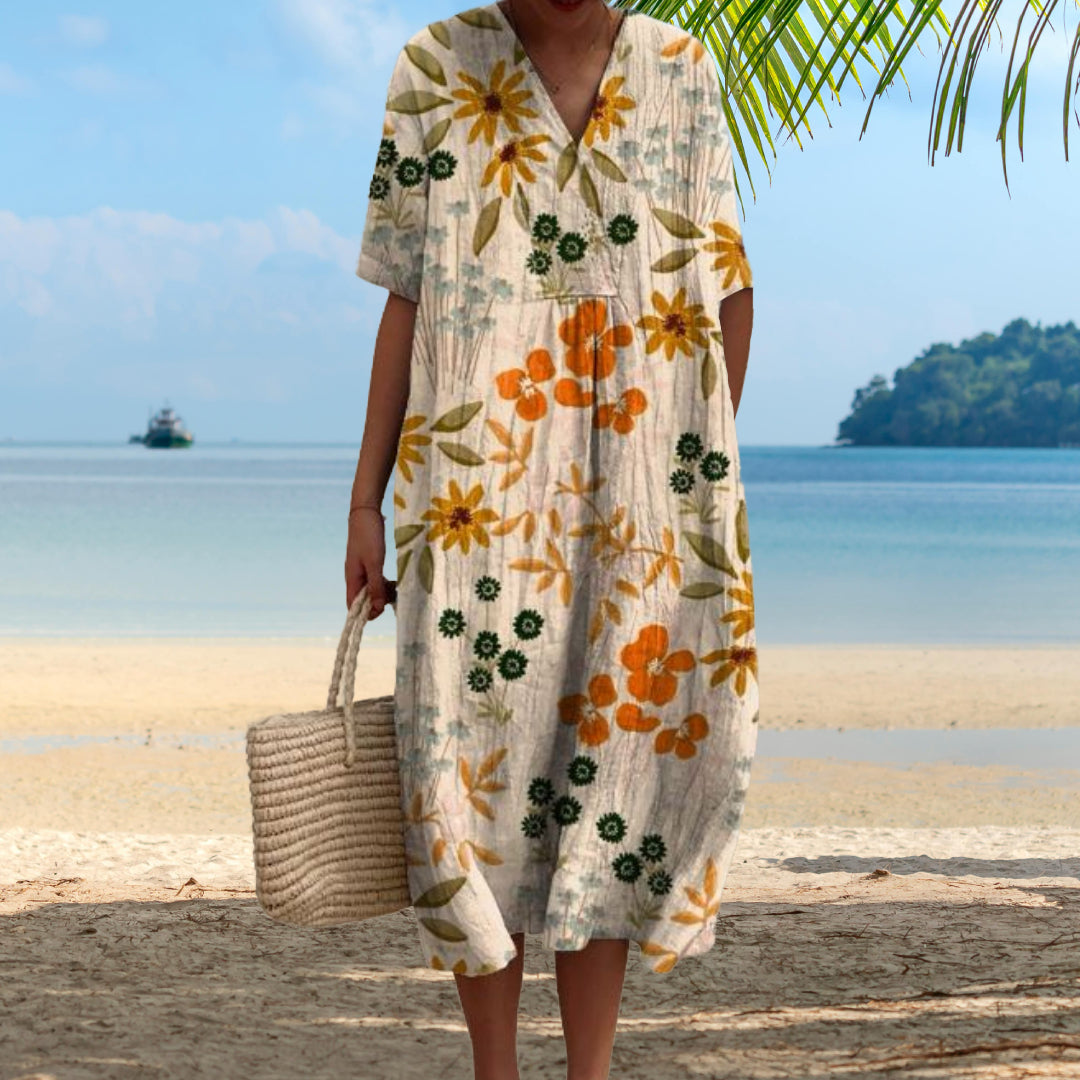 Lorène™ | Vestido de verano floral y colorido