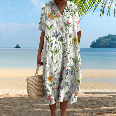 Lorène™ | Vestido de verano floral y colorido