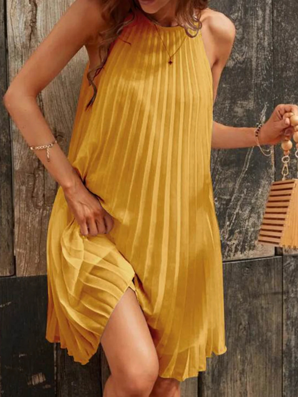 Lucía | Vestido midi plisado