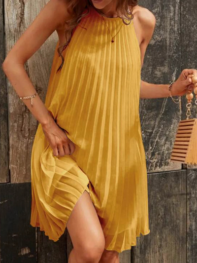 Lucía | Vestido midi plisado