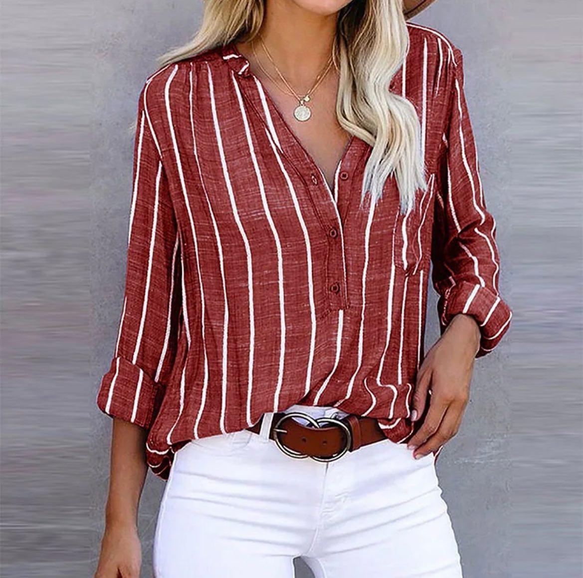 Britt - Elegante blusa de rayas