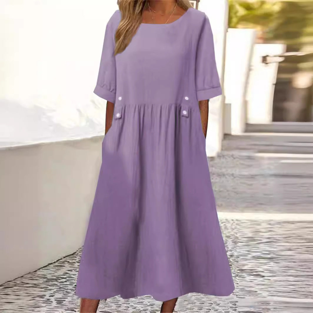 Aida - Vestido midi con botones
