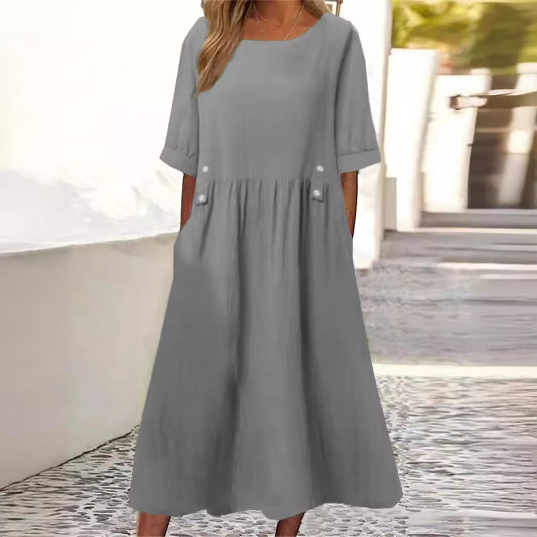 Aida - Vestido midi con botones