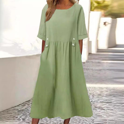Aida - Vestido midi con botones