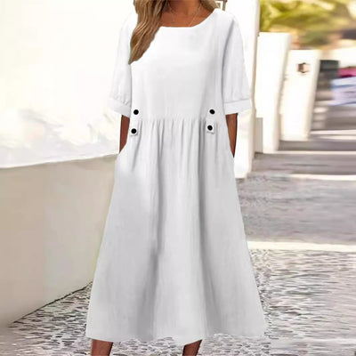 Aida - Vestido midi con botones