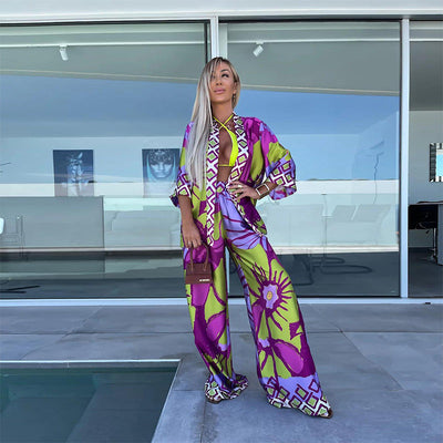 Conjunto Debby™ Estilo Kimono Colorido