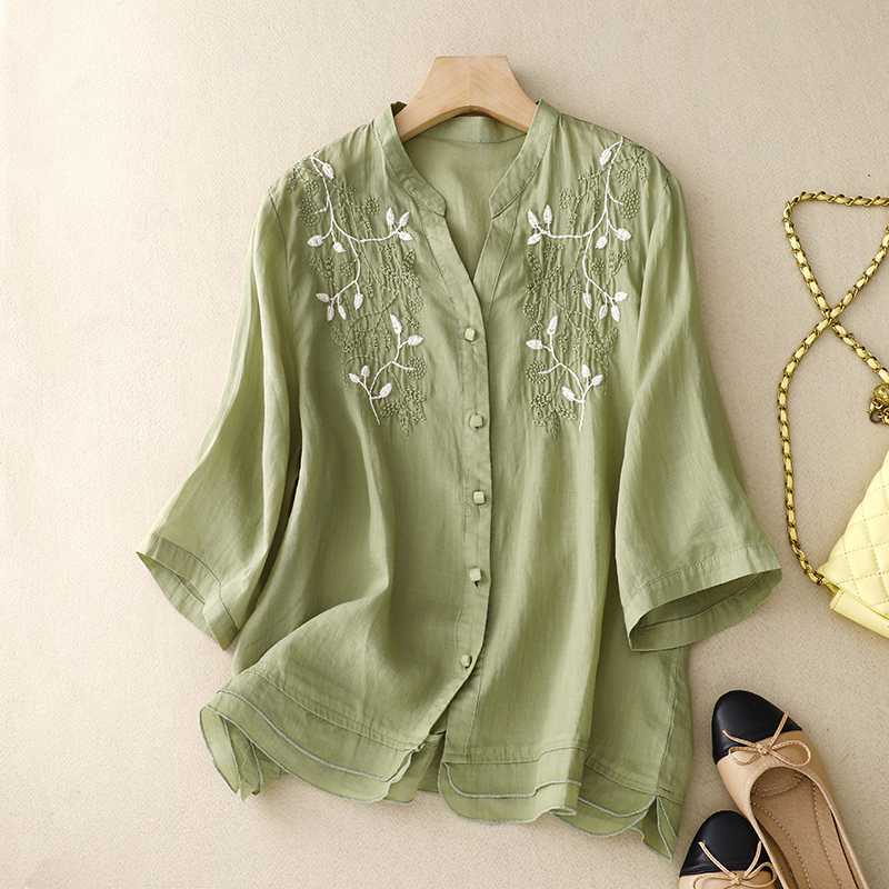 Laurienne™ | Blusa bordada con botones
