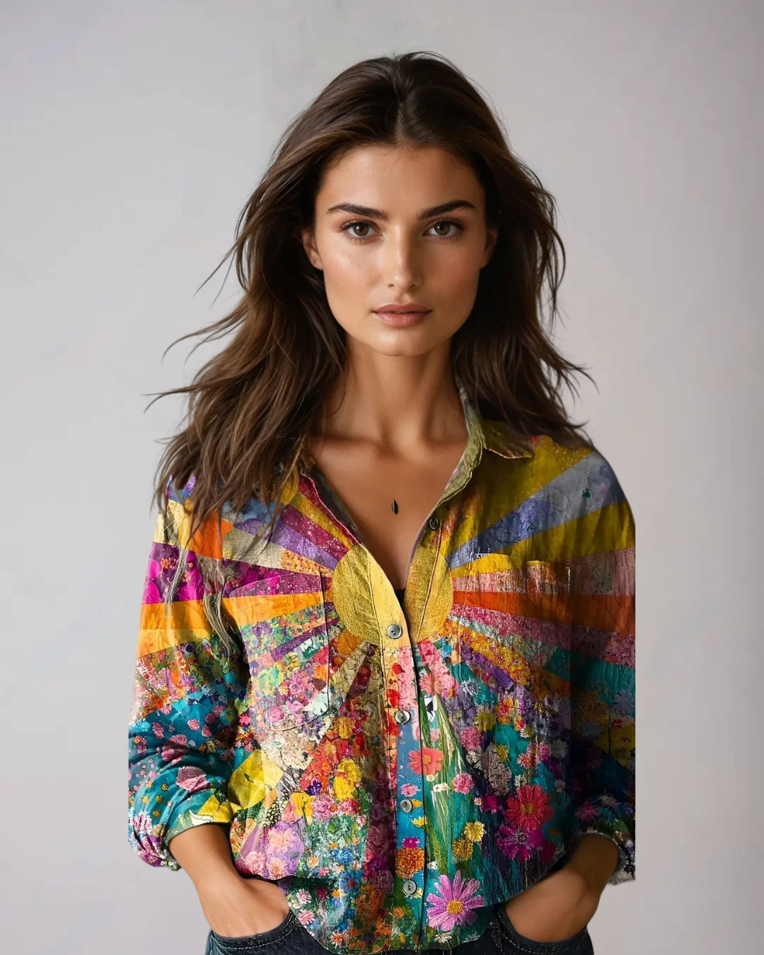 Tineke - Blusa radiante de girasoles