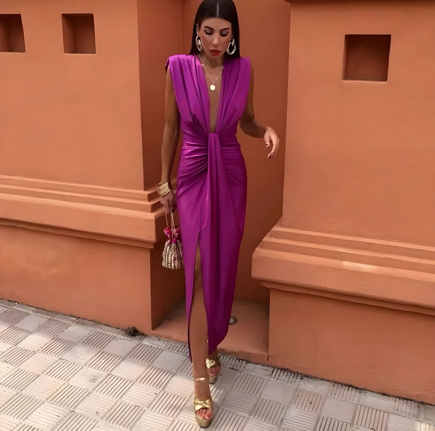 Elvira™ - Vestido con pliegues suaves y elegancia moderna