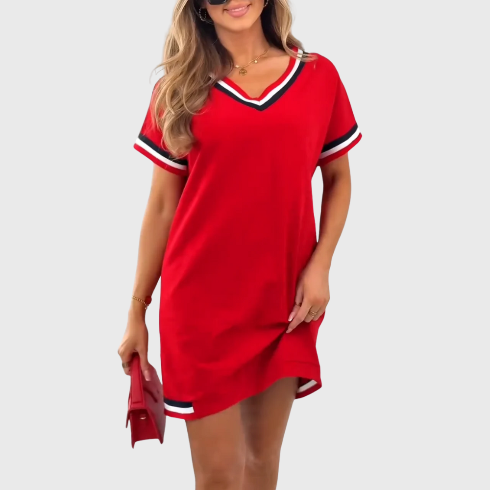 Vestido de mujer con mangas cortas