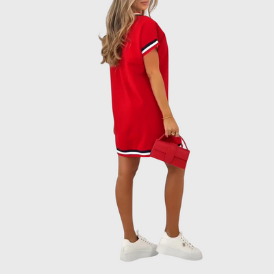 Vestido de mujer con mangas cortas