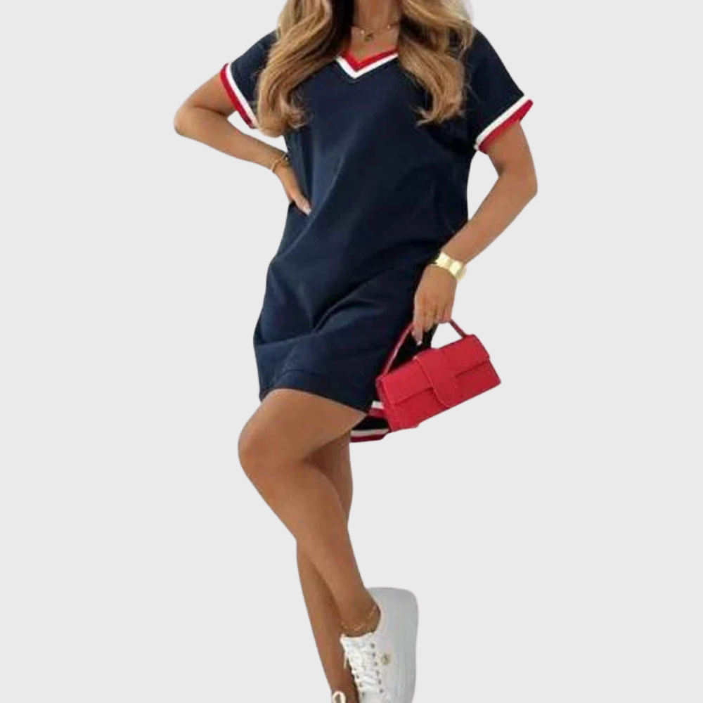 Vestido de mujer con mangas cortas