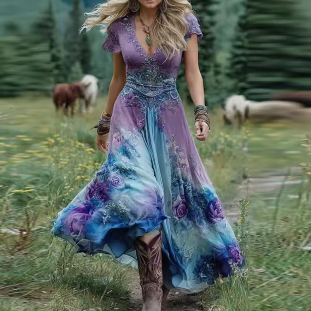 Celestine | Vestido floral fluido y entallado