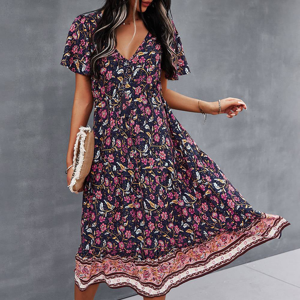 Manon™ Vestido bohemio con estampado floral