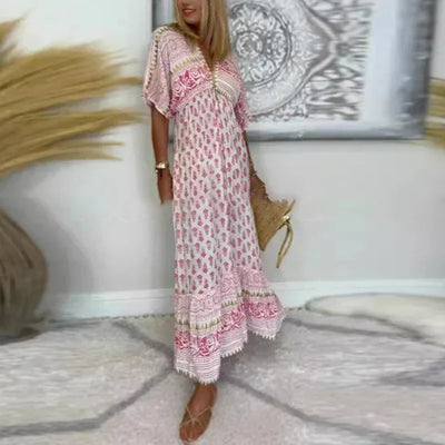 Mabel – Vestido largo bohemio con estampado