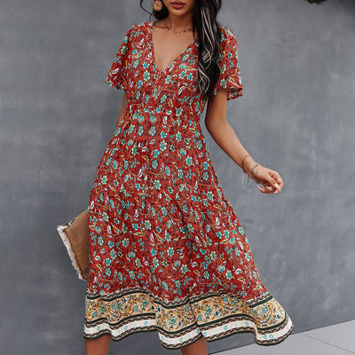 Manon™ Vestido bohemio con estampado floral