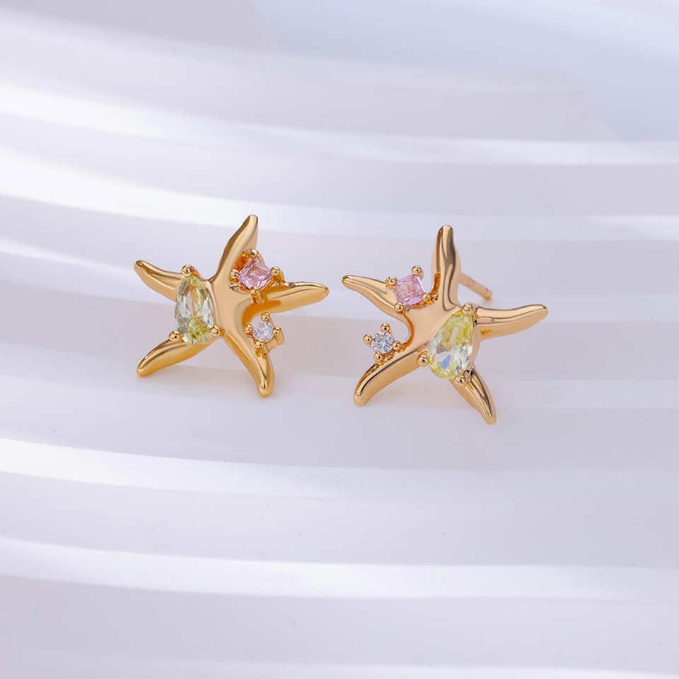 Pendientes con forma de estrella de mar