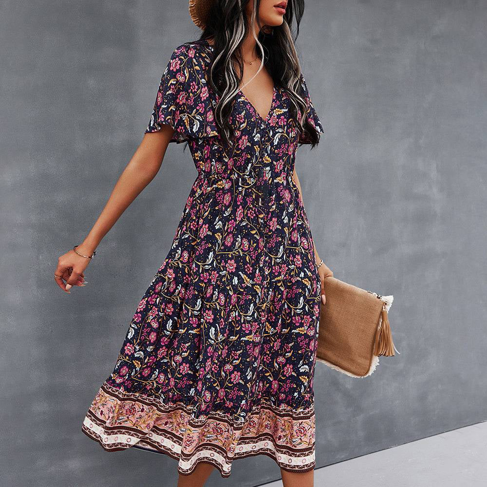 Manon™ Vestido bohemio con estampado floral