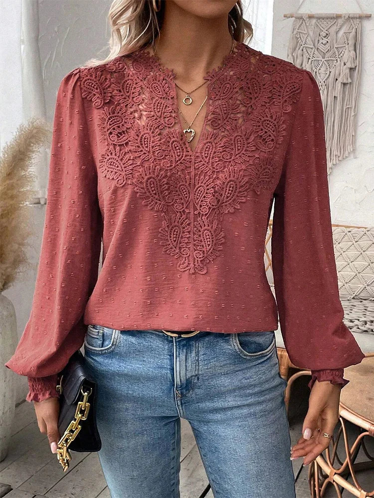 Clementine - Blusa elegante con escote en V