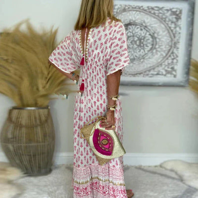 Mabel – Vestido largo bohemio con estampado