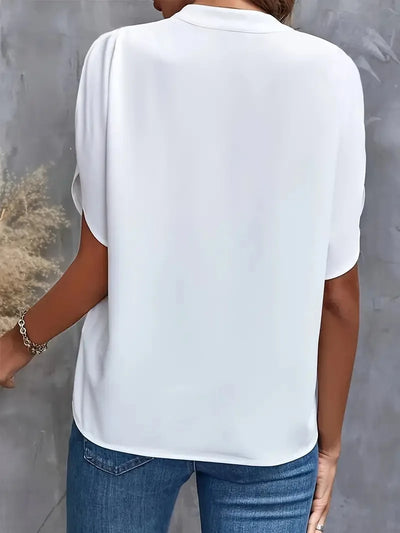 Deborah - Camisa de cuello en V suave y refinada