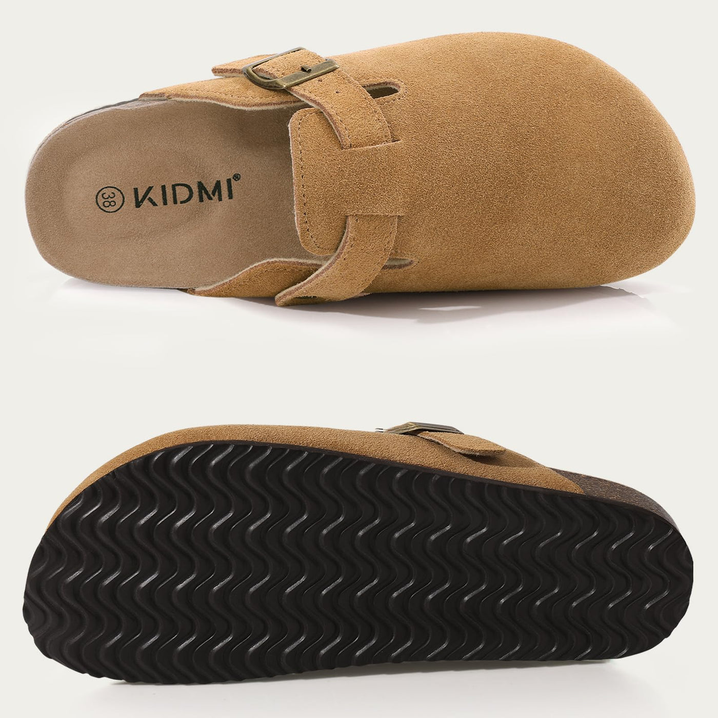 Kidmi - Zuecos de ante Unisex Antideslizantes Ergonómicos