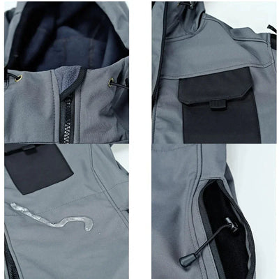 Chamarra táctica militar impermeable para hombre