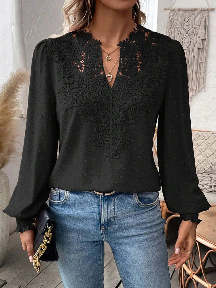 Clementine - Blusa elegante con escote en V