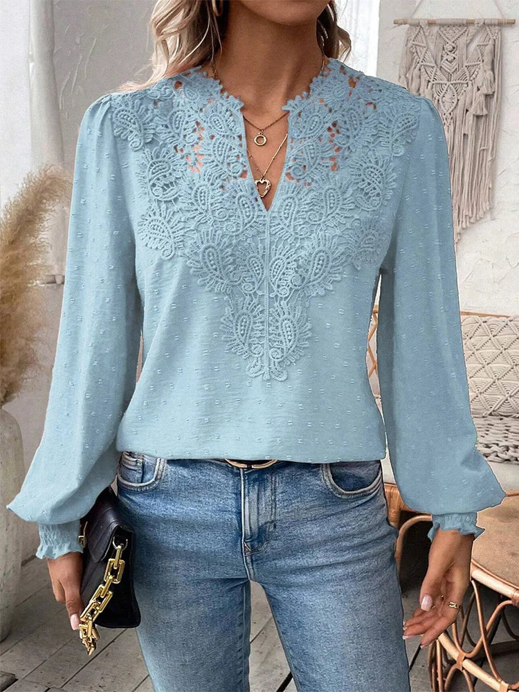 Clementine - Blusa elegante con escote en V